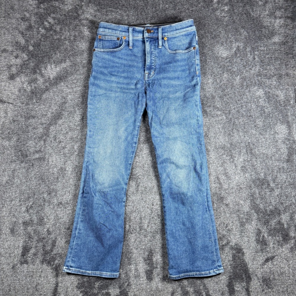 Madewell Cali Demi-Boot Jeans Size 27 High Rise Medium Wash Blue Stretch Denim